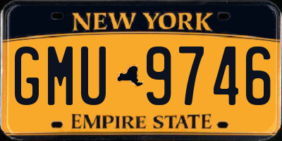 NY license plate GMU9746
