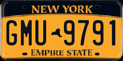 NY license plate GMU9791