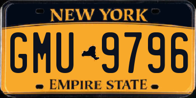 NY license plate GMU9796