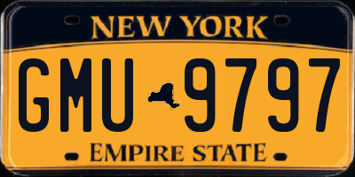 NY license plate GMU9797