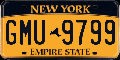 NY license plate GMU9799