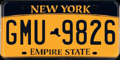NY license plate GMU9826