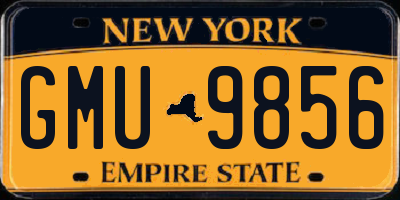 NY license plate GMU9856