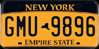 NY license plate GMU9896