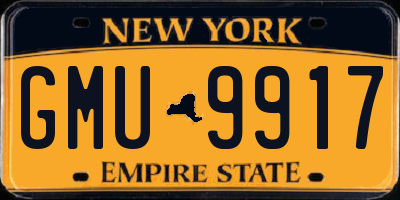 NY license plate GMU9917