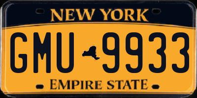 NY license plate GMU9933