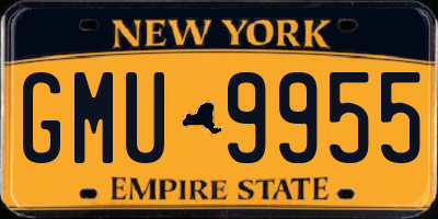 NY license plate GMU9955