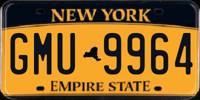 NY license plate GMU9964