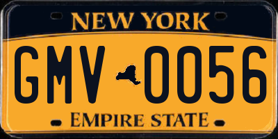NY license plate GMV0056