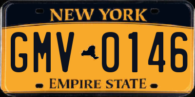 NY license plate GMV0146
