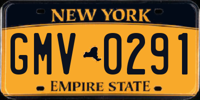 NY license plate GMV0291