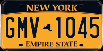 NY license plate GMV1045