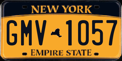 NY license plate GMV1057