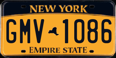 NY license plate GMV1086