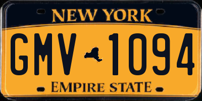 NY license plate GMV1094