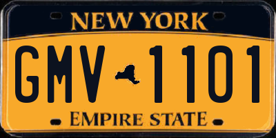 NY license plate GMV1101