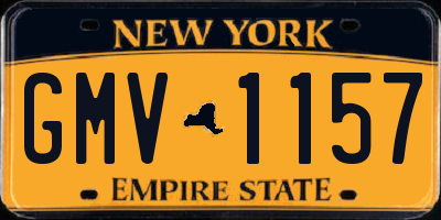 NY license plate GMV1157