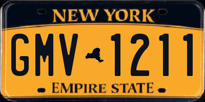 NY license plate GMV1211