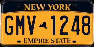 NY license plate GMV1248