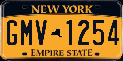 NY license plate GMV1254