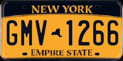 NY license plate GMV1266