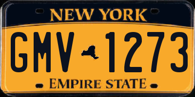 NY license plate GMV1273