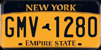 NY license plate GMV1280