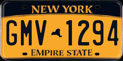 NY license plate GMV1294