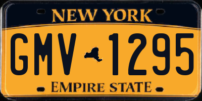 NY license plate GMV1295