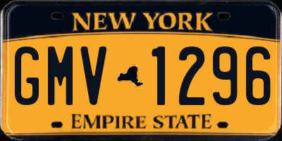 NY license plate GMV1296