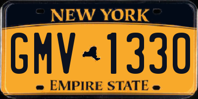 NY license plate GMV1330