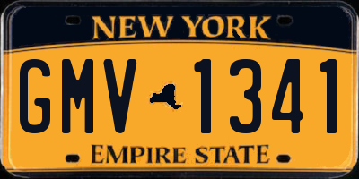 NY license plate GMV1341