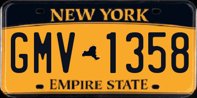 NY license plate GMV1358