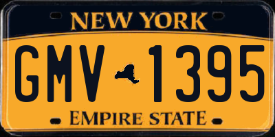 NY license plate GMV1395