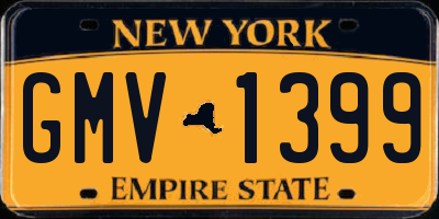 NY license plate GMV1399
