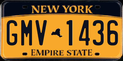 NY license plate GMV1436