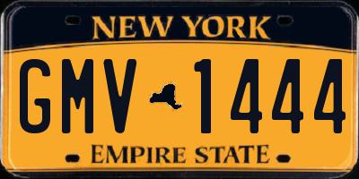 NY license plate GMV1444