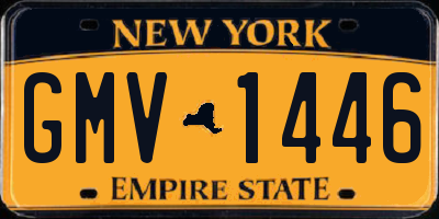 NY license plate GMV1446