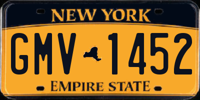 NY license plate GMV1452