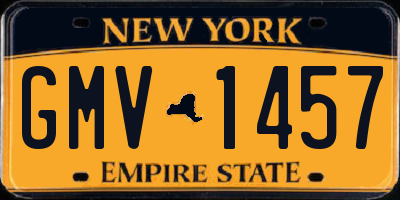 NY license plate GMV1457
