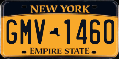 NY license plate GMV1460