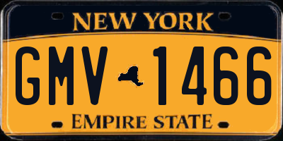NY license plate GMV1466
