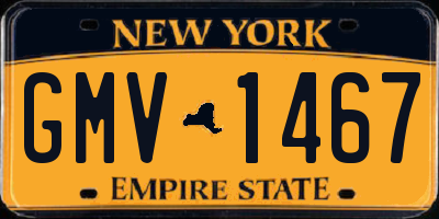 NY license plate GMV1467