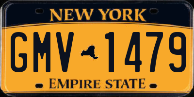 NY license plate GMV1479
