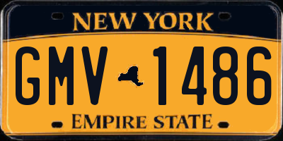 NY license plate GMV1486