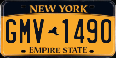 NY license plate GMV1490