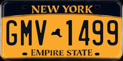 NY license plate GMV1499