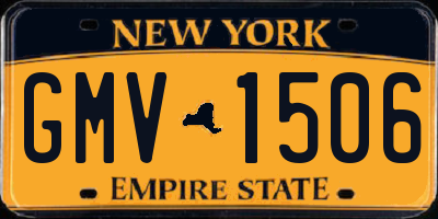 NY license plate GMV1506