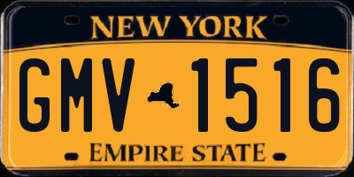 NY license plate GMV1516