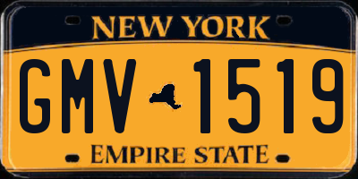 NY license plate GMV1519